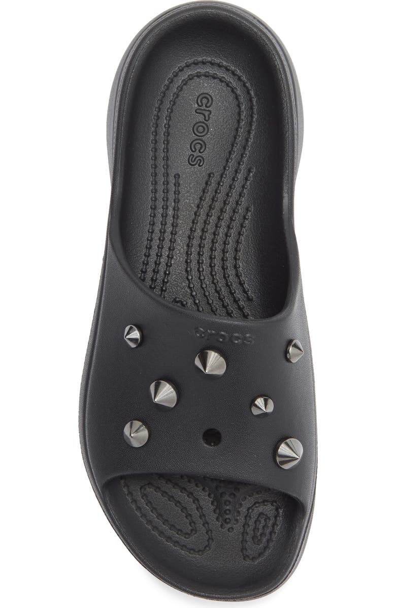 CROCS Bae Studded Slide Sandal, Alternate, color, Black