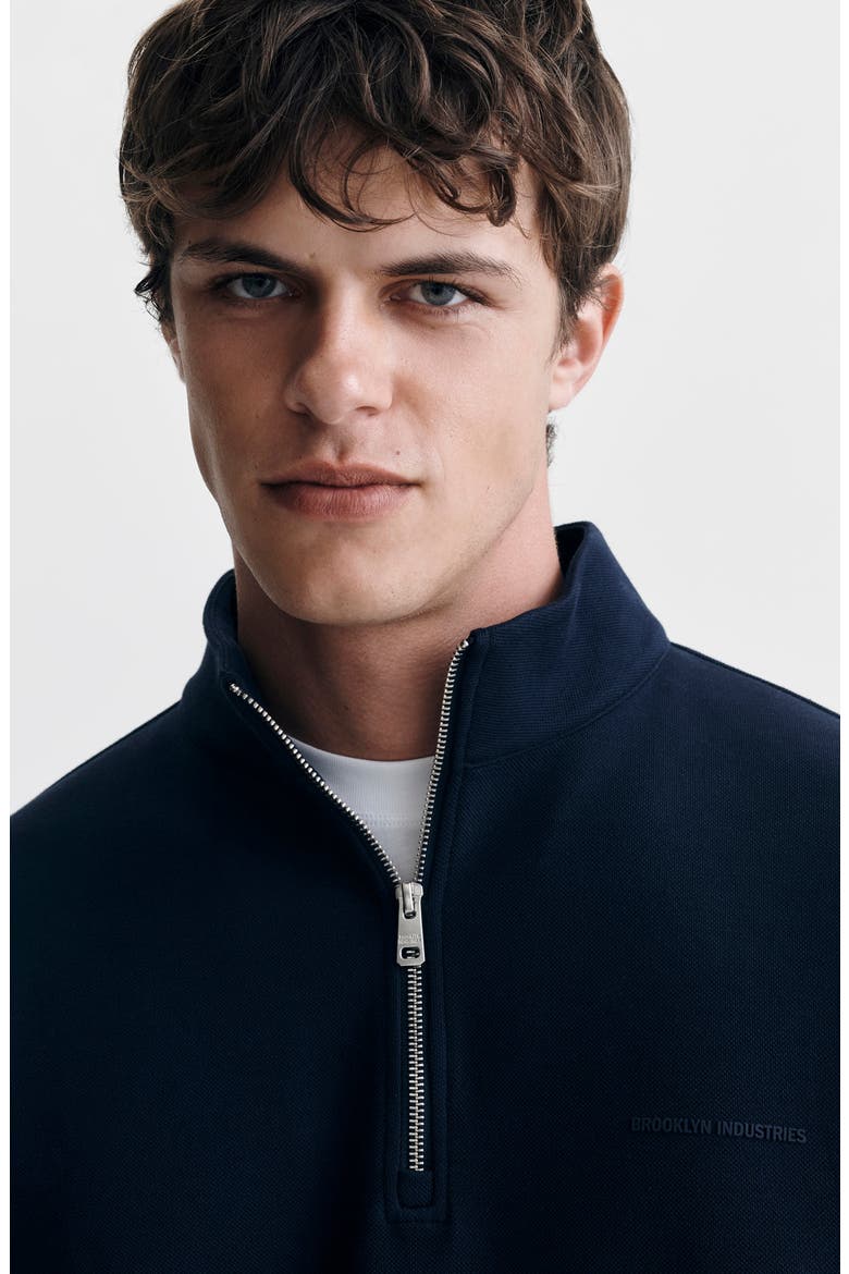 Half Zip Sweatshirt, Alternate, color, BLACK IRIS