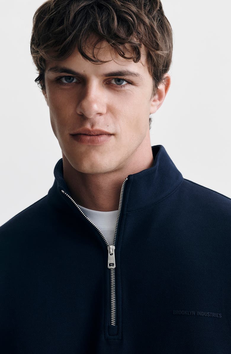 Brooklyn Industries Half Zip Sweatshirt, Alternate, color, Black Iris