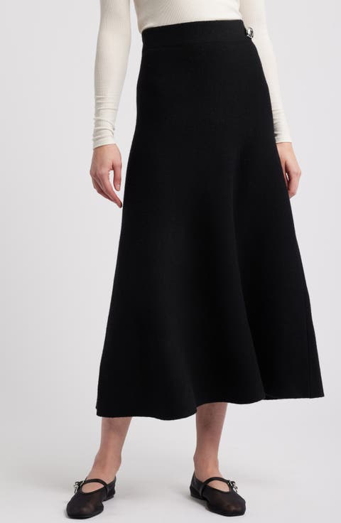 Bridget Wool Blend Midi Skirt