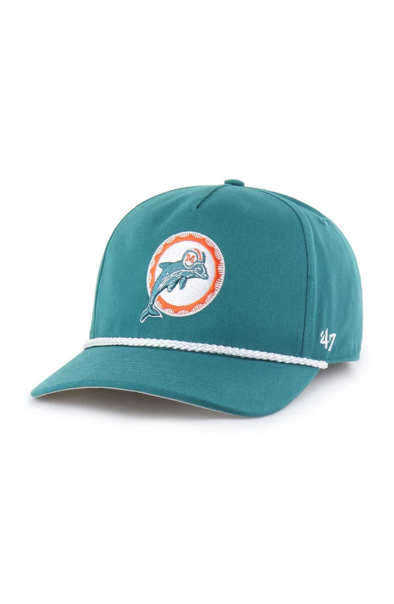 '47 Men's '47 Aqua Miami Dolphins Rope Hitch Adjustable Hat, Main, color, Aqua