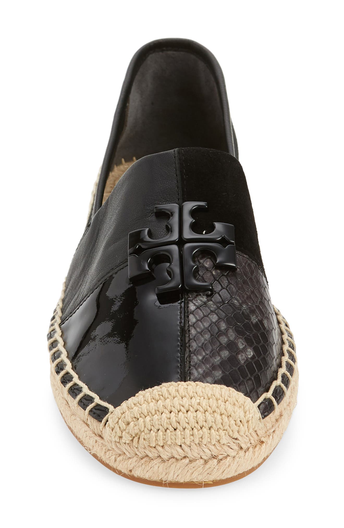 Tory Burch Logo Patchwork Espadrille, Alternate, color, 