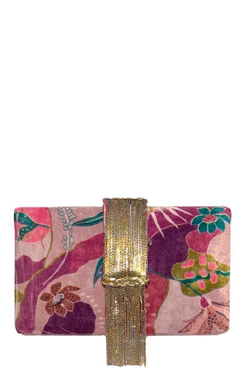 Simitri Velvet Fringe Clutch
