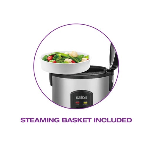 Salton 8 Cup Rice Cooker In Metallic