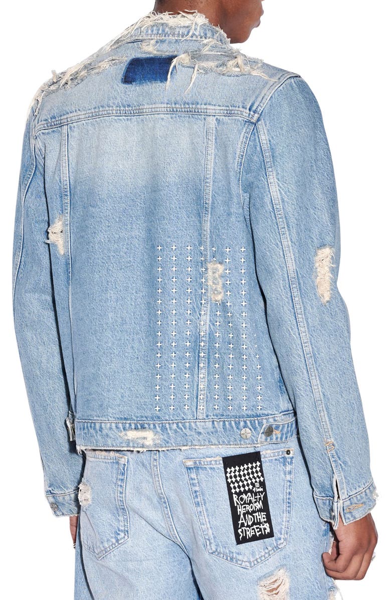 Ksubi Heritage Repair Classic Fit Denim Jacket, Alternate, color,