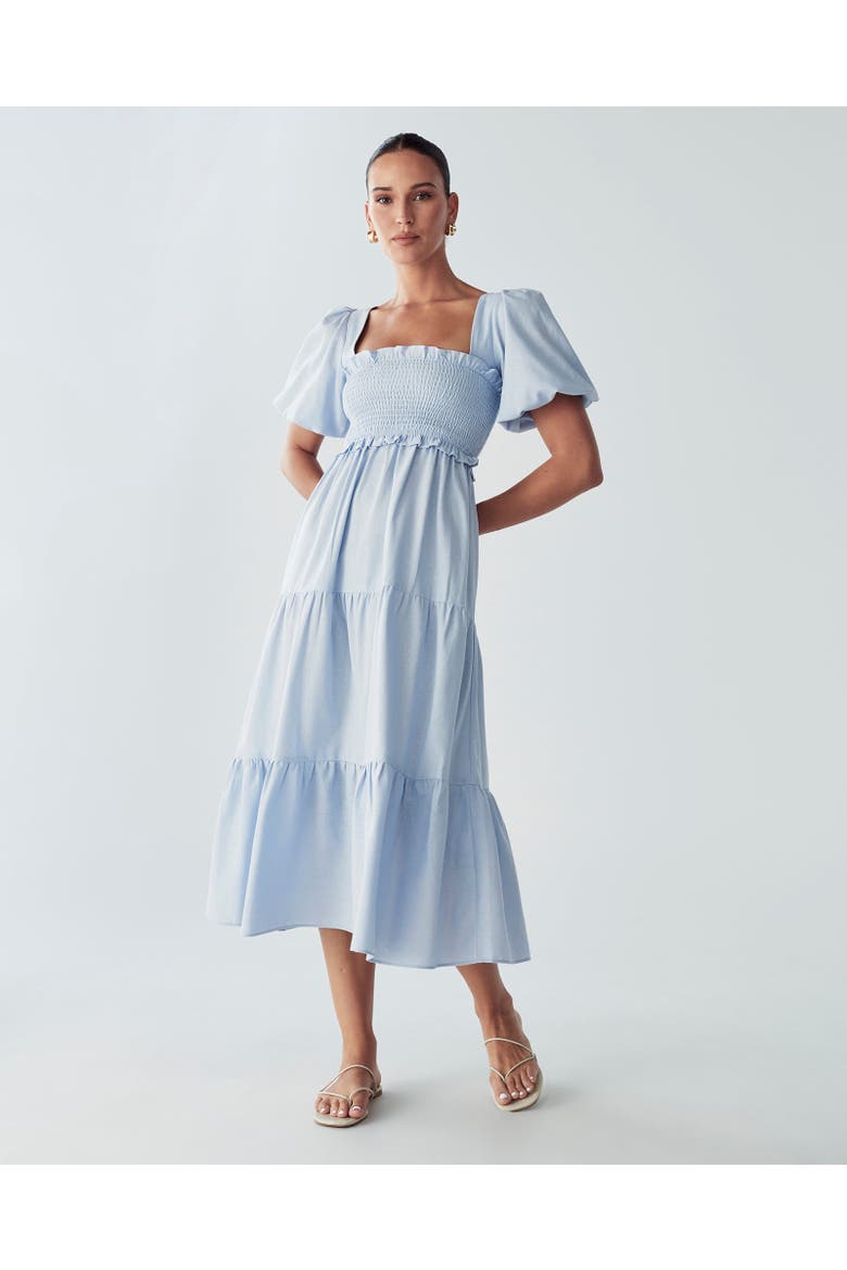 Suzi Midi Dress, Alternate, color, Sky Blue