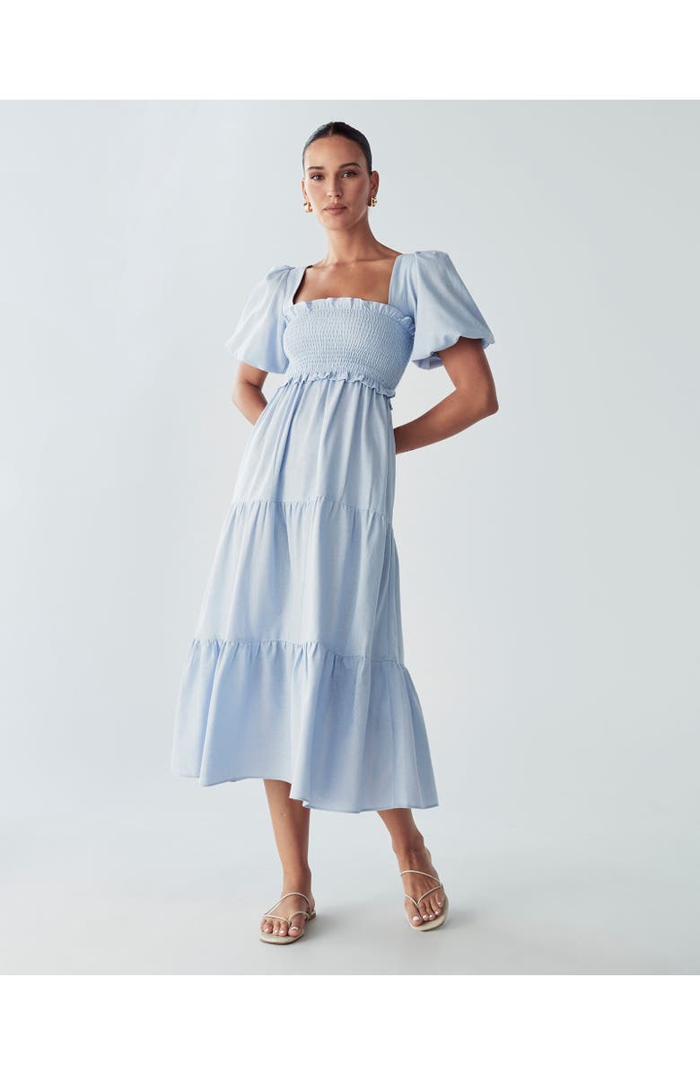 WILLA Suzi Midi Dress, Alternate, color, Sky Blue