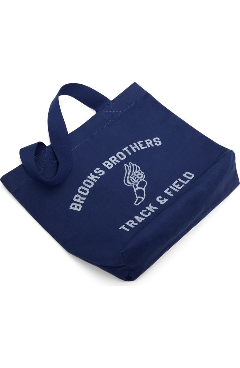 Brooks Brothers Tribeca Cotton Canvas Tote Bag, Alternate, color, Navy