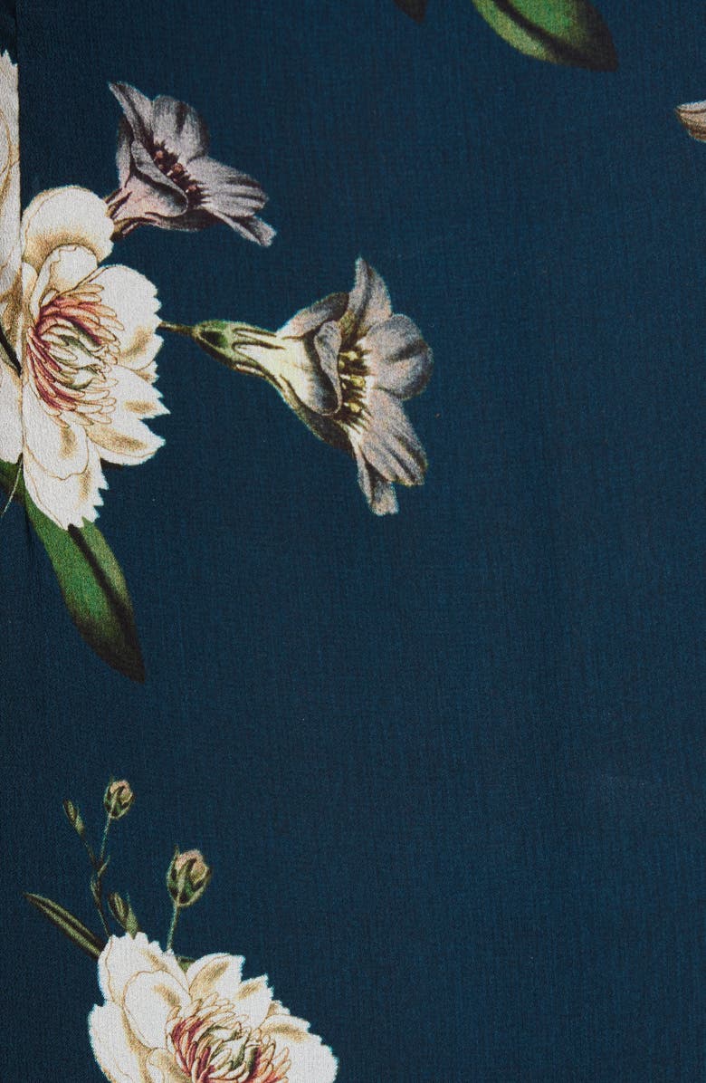 NICHOLAS Floral Print Silk Tea Dress, Alternate, color, 