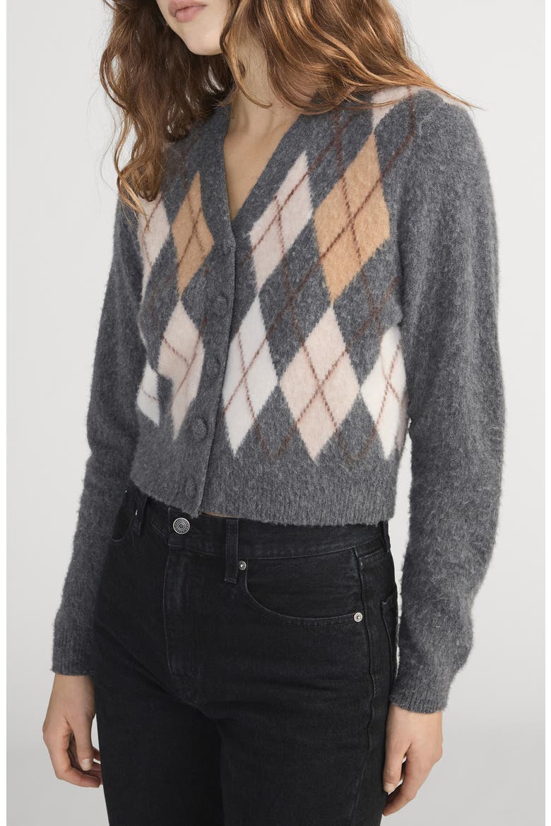 The Brushed Extrafine Merino Wool & Cashmere Cardigan, Alternate, color, GREY MULTI