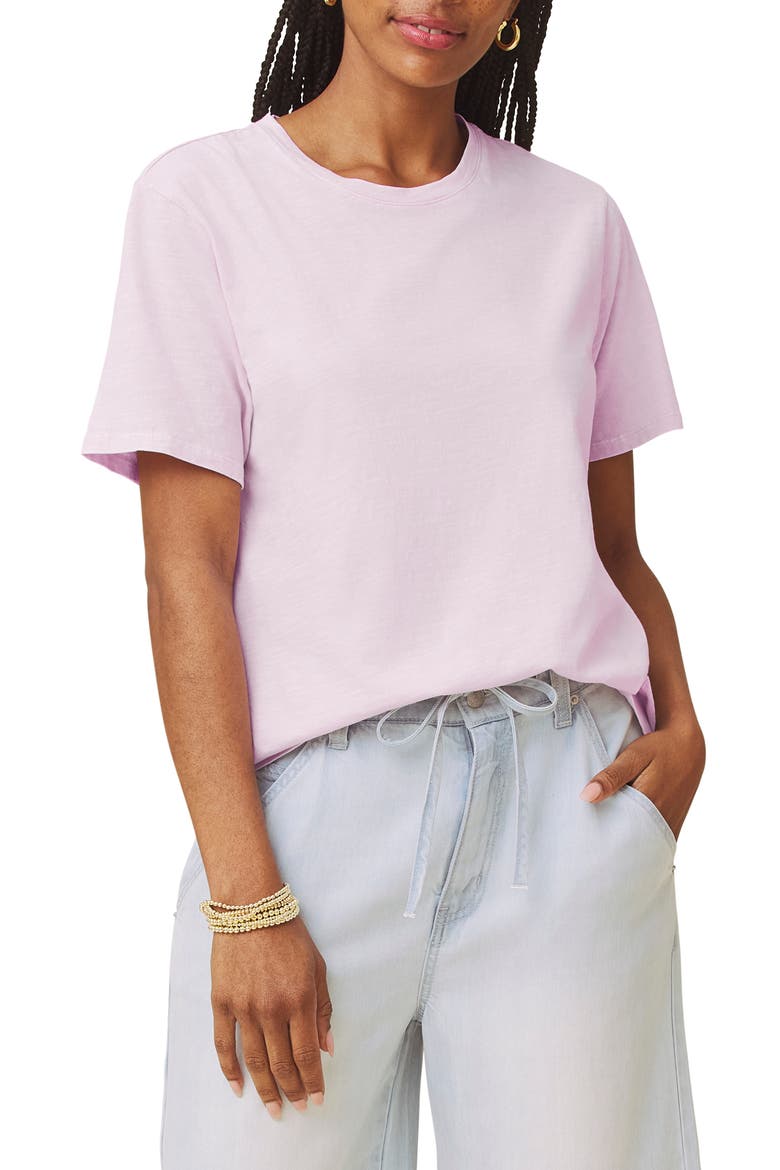 Louisa Boyfriend Fit Cotton Graphic T-Shirt, Main, color, ORCHID PURPLE