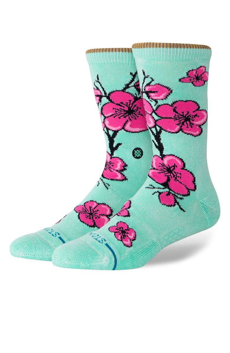 Stance 99 Cents Combed Cotton Blend Crew Socks, Main, color, Jade