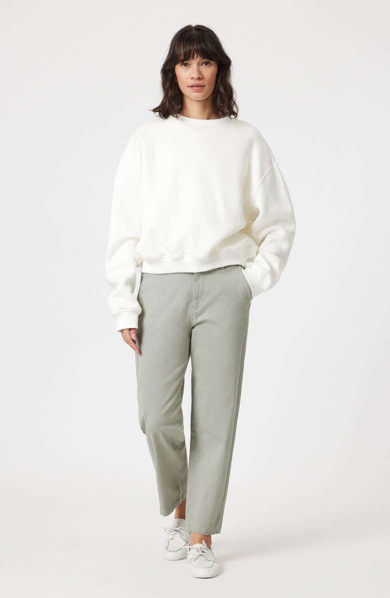 Mavi Jeans Lauren Stretch Cotton Twill Pants, Alternate, color, Lint Casual Twill