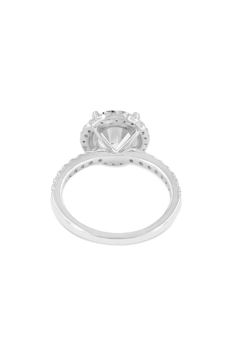 LuvMyJewelry Ravina 14K White Gold Round Cut Lab Grown Diamond Halo Engagement Ring - 2.95 Ct, Alternate, color, 14K White Gold