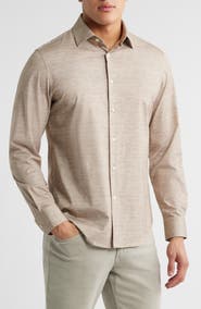 Bugatchi James OoohCotton® Space Dye Button-Up Shirt