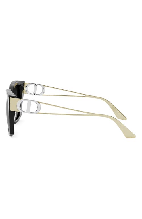 Dior 30montaigne S13i Sunglasses In Shiny Black/smoke