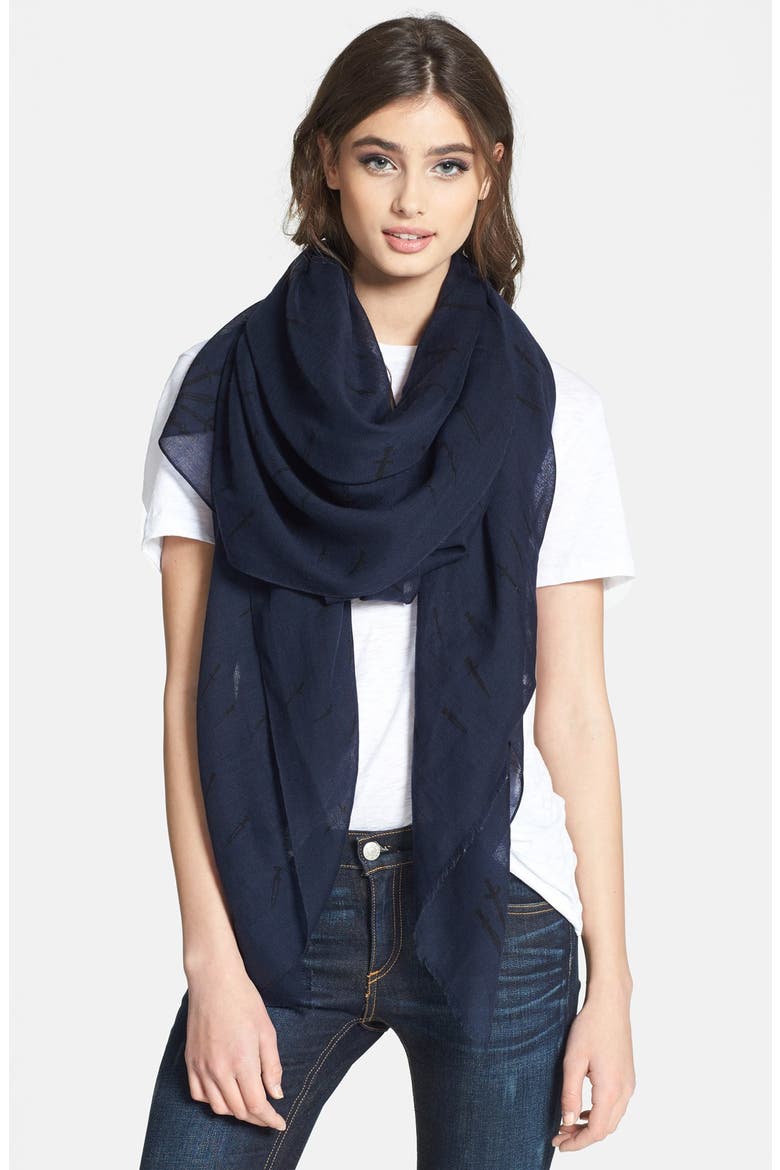 'Classic Dagger' Scarf, Main, color, INDIGO