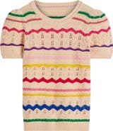 Boden Monica Stripe Pointelle Stitch Top