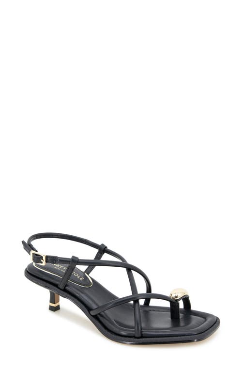 Kenneth Cole Gatlyn Ankle Strap Kitten Heel Sandal In Black