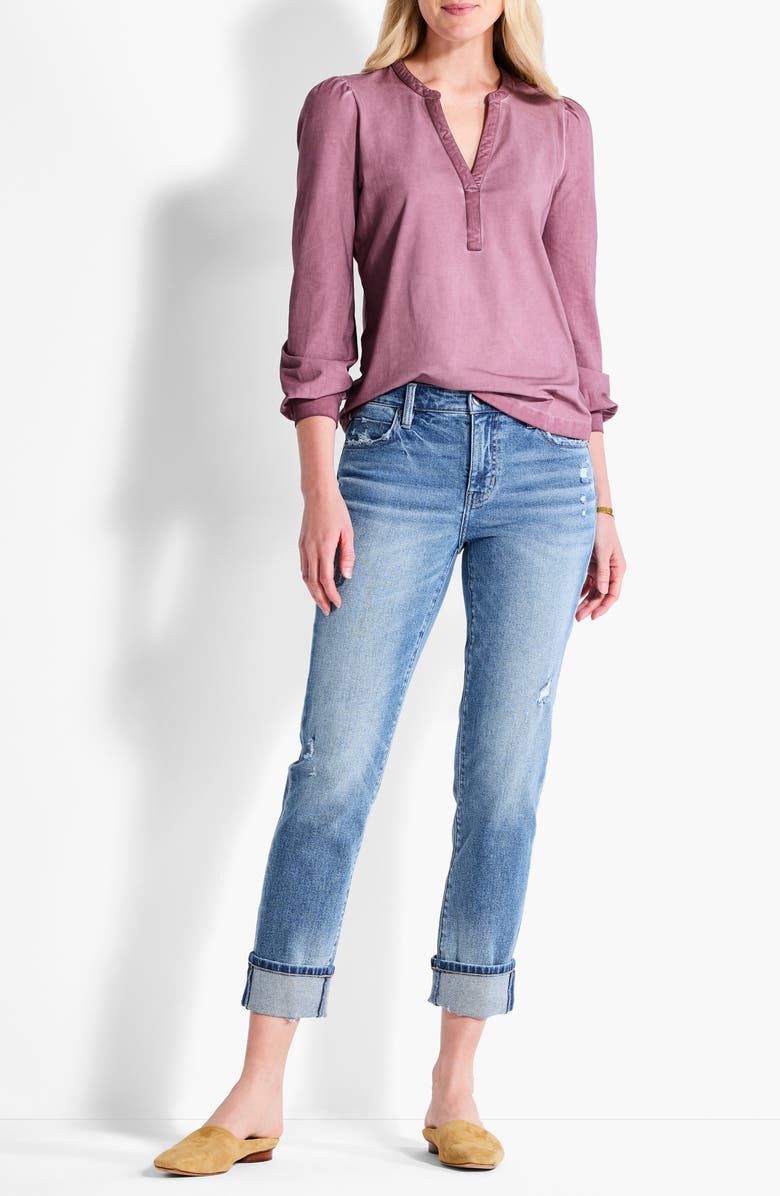NZT by NIC+ZOE Perfect Knit Henley Top, Alternate, color, 