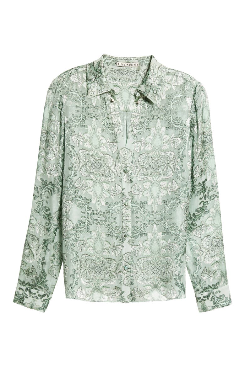 Eloise Button-Up Shirt, Alternate, color, VANITY PISTACHIO