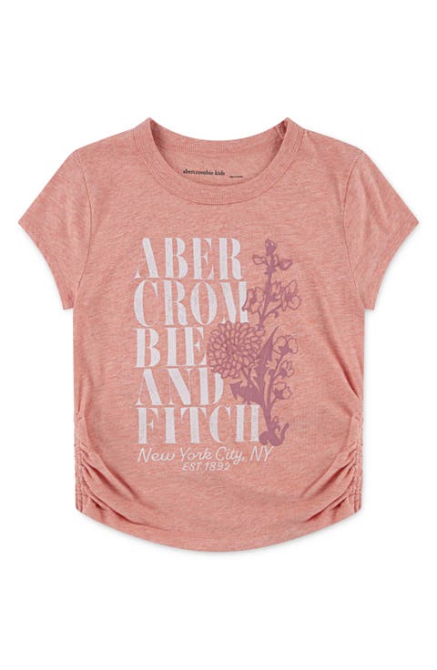 Kids' Ruched Cotton Blend Graphic T-Shirt (Little Kid & Big Kid)