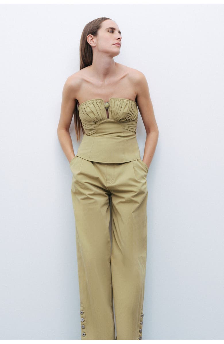 Nocturne Strapless Crop Top with Almond Accent, Alternate, color,