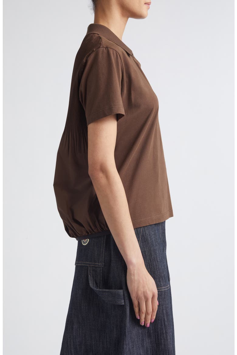 Pleated Back Mixed Media Polo, Alternate, color, NEUTRAL