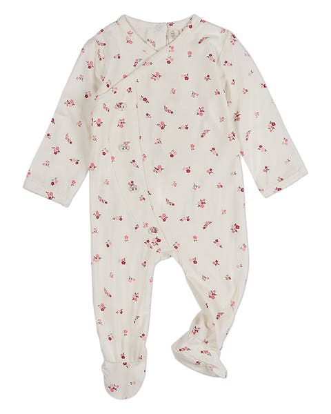 Baby Girls Crossover Neckline Footie (Baby)