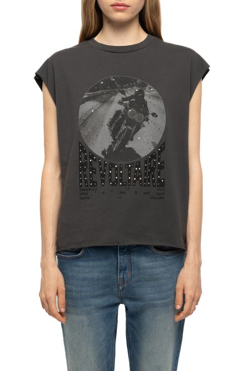 Cloe Graphic Cotton Tank