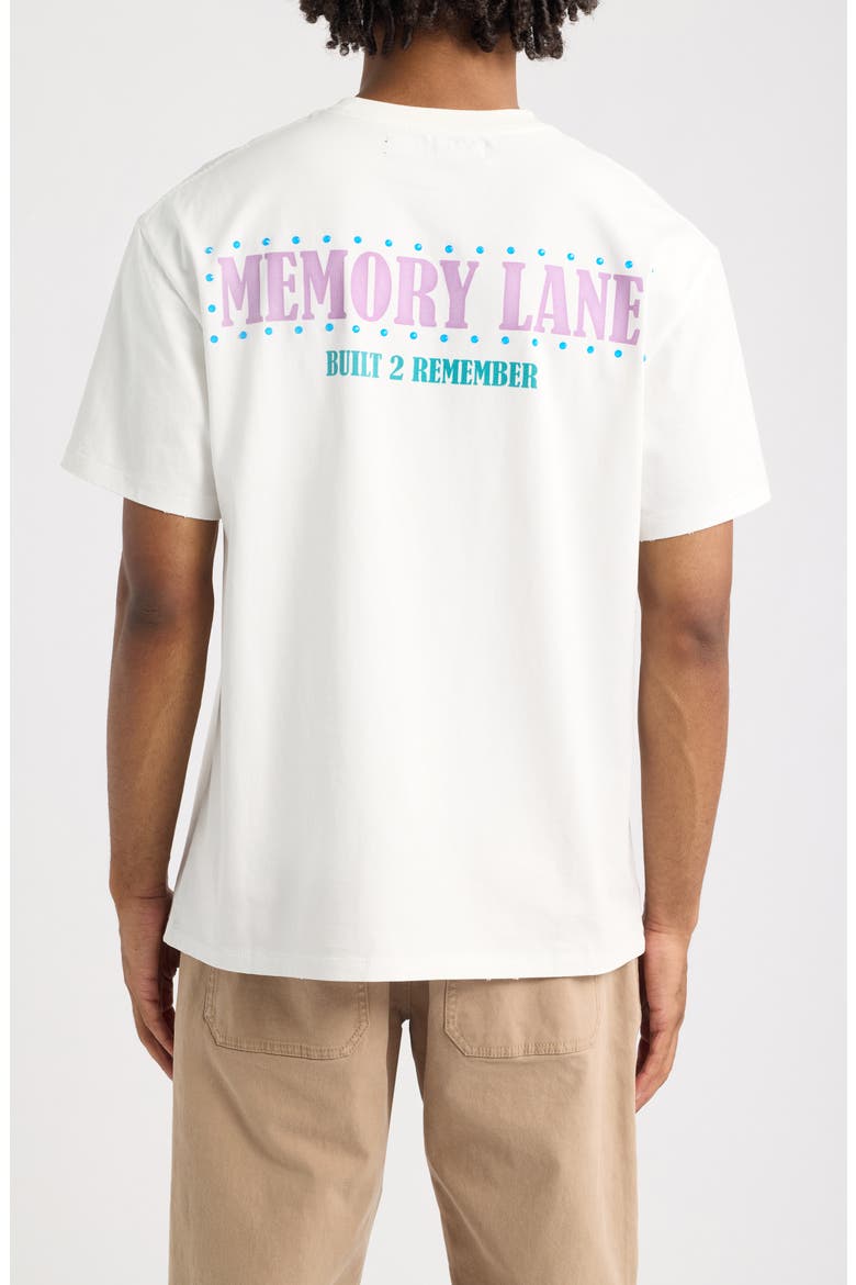 Unforgettable Embellished Shield Oversize Cotton Graphic T-Shirt, Alternate, color, ANTIQUE WHITE