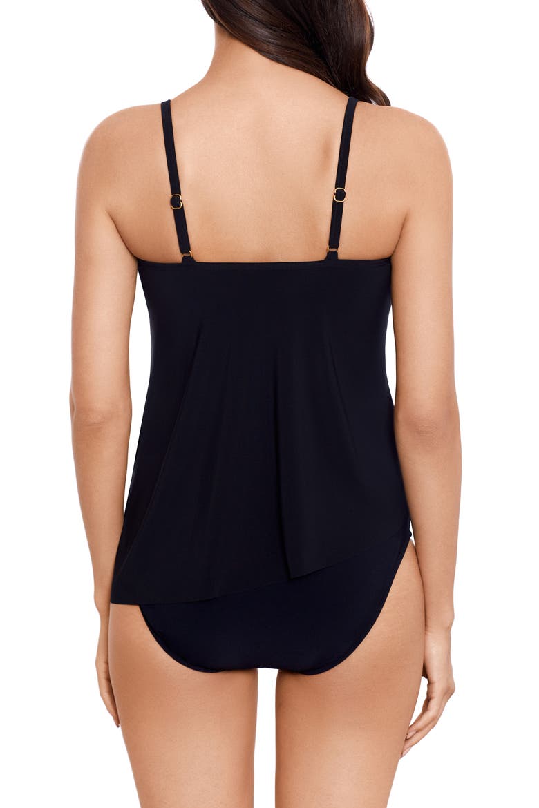 Chain Link Eliza Tankini Top, Alternate, color, BLACK