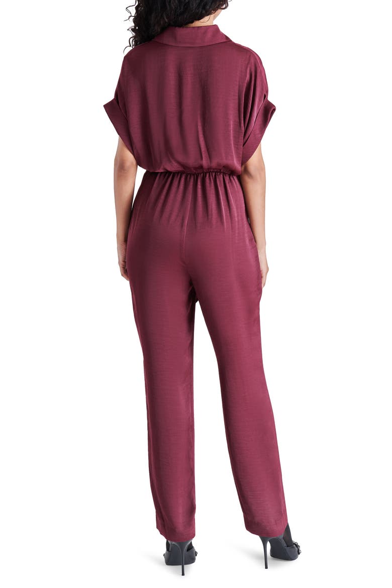 Tie Front Jumpsuit, Alternate, color, WINDOR WINE