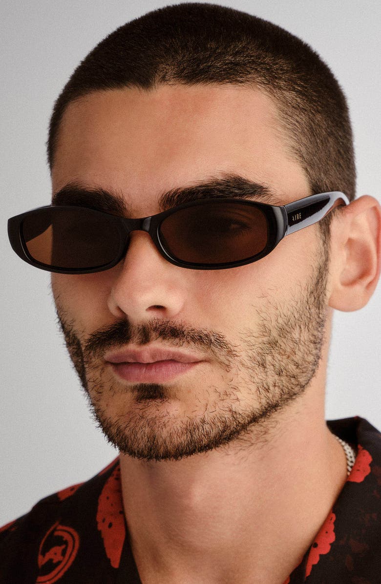 AIRE Caellum 52mm Oval Sunglasses, Alternate, color, Black