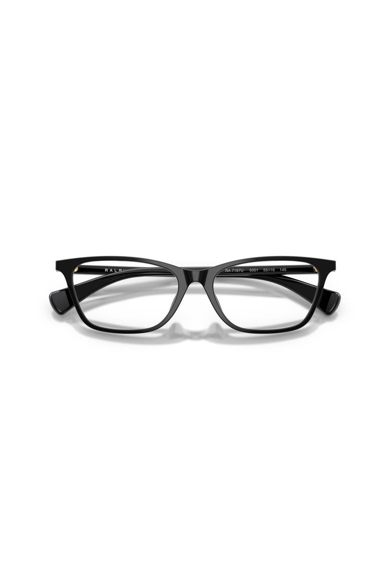 53mm Rectangle optical glasses, Alternate, color, Black