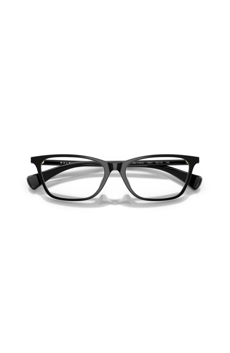 RALPH 55mm Rectangle optical glasses, Alternate, color, Black