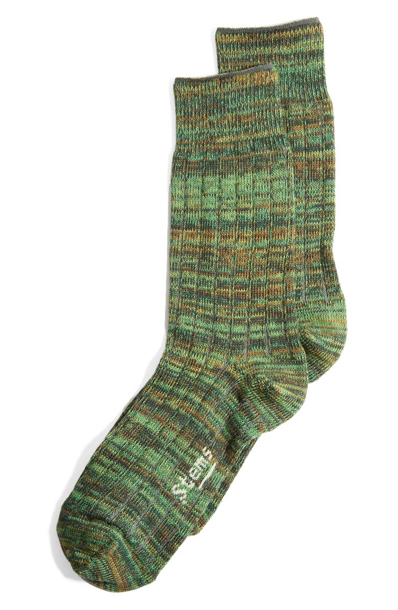Stems Tie Dye Cotton Blend Crew Socks, Main, color,