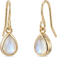 Adornia 14k Gold Plated Moonstone Pear Drop Earrings