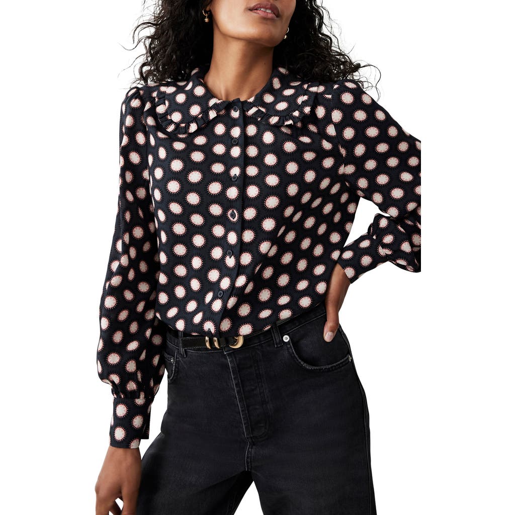 Mint Velvet Geometric Print Blouse In Animal Print