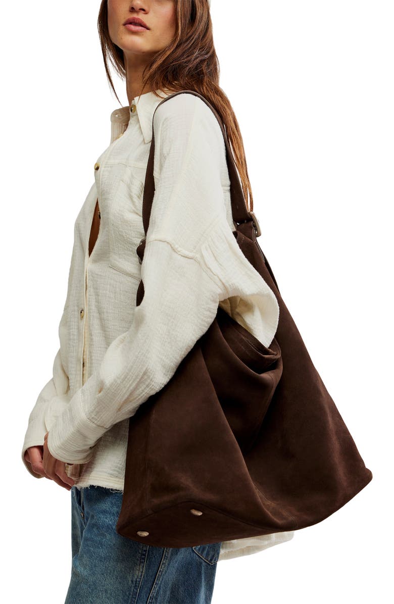 Free People WTF Honor Suede Hobo Bag, Alternate, color,