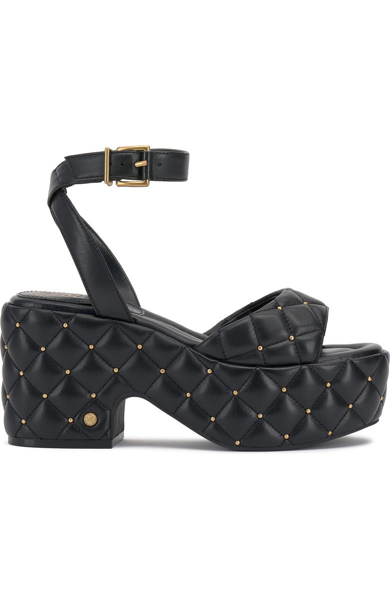 Vince Camuto Ellah Ankle Strap Platform Sandal, Alternate, color, Black