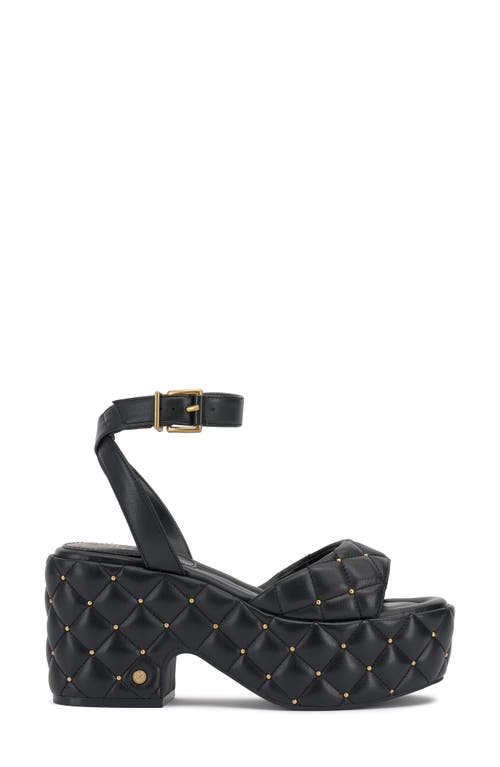 Vince Camuto Ellah Ankle Strap Platform Sandal In Black
