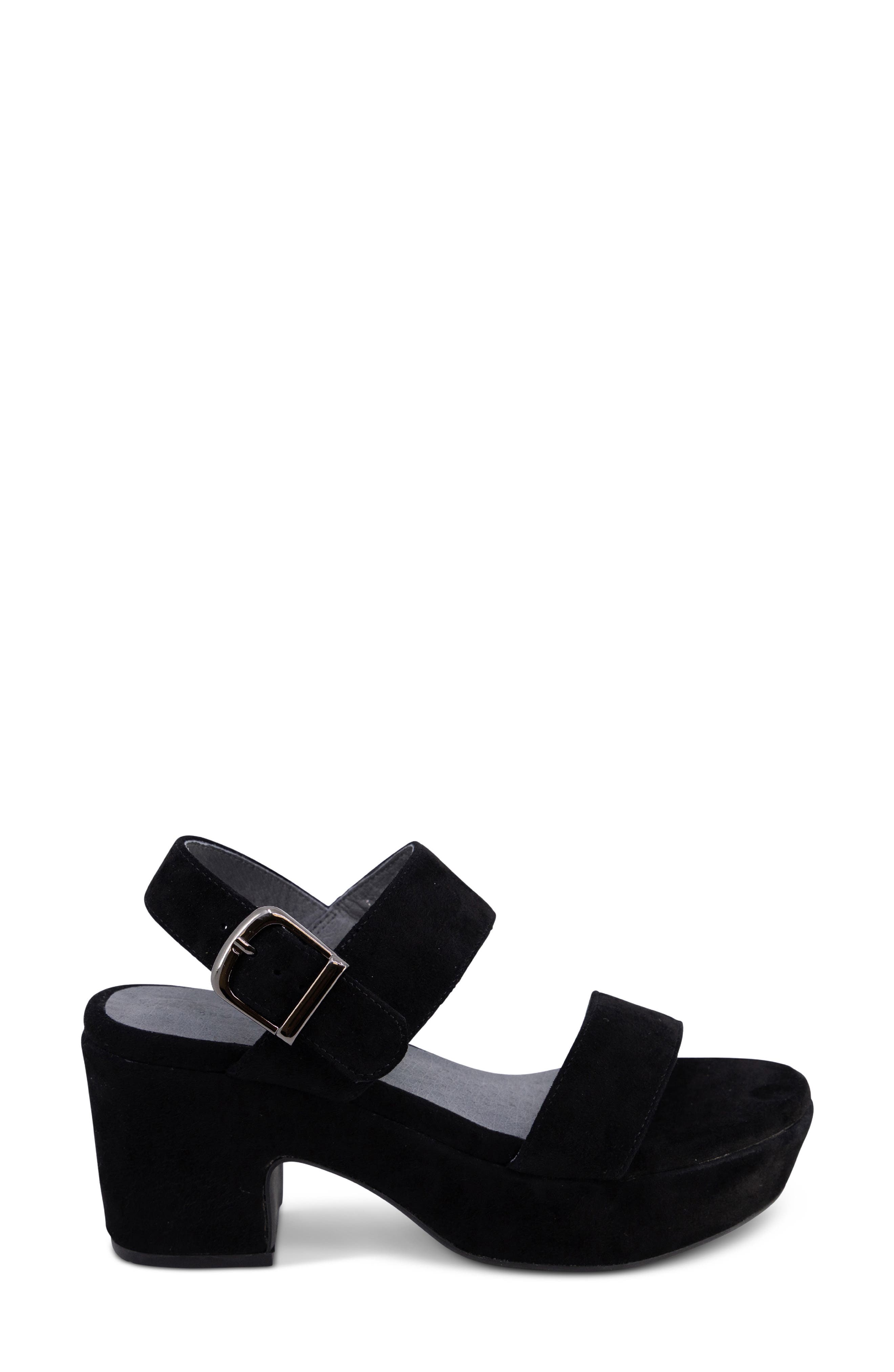 Chocolat Blu Gardina Slingback Platform Sandal, Alternate, color, Black Suede