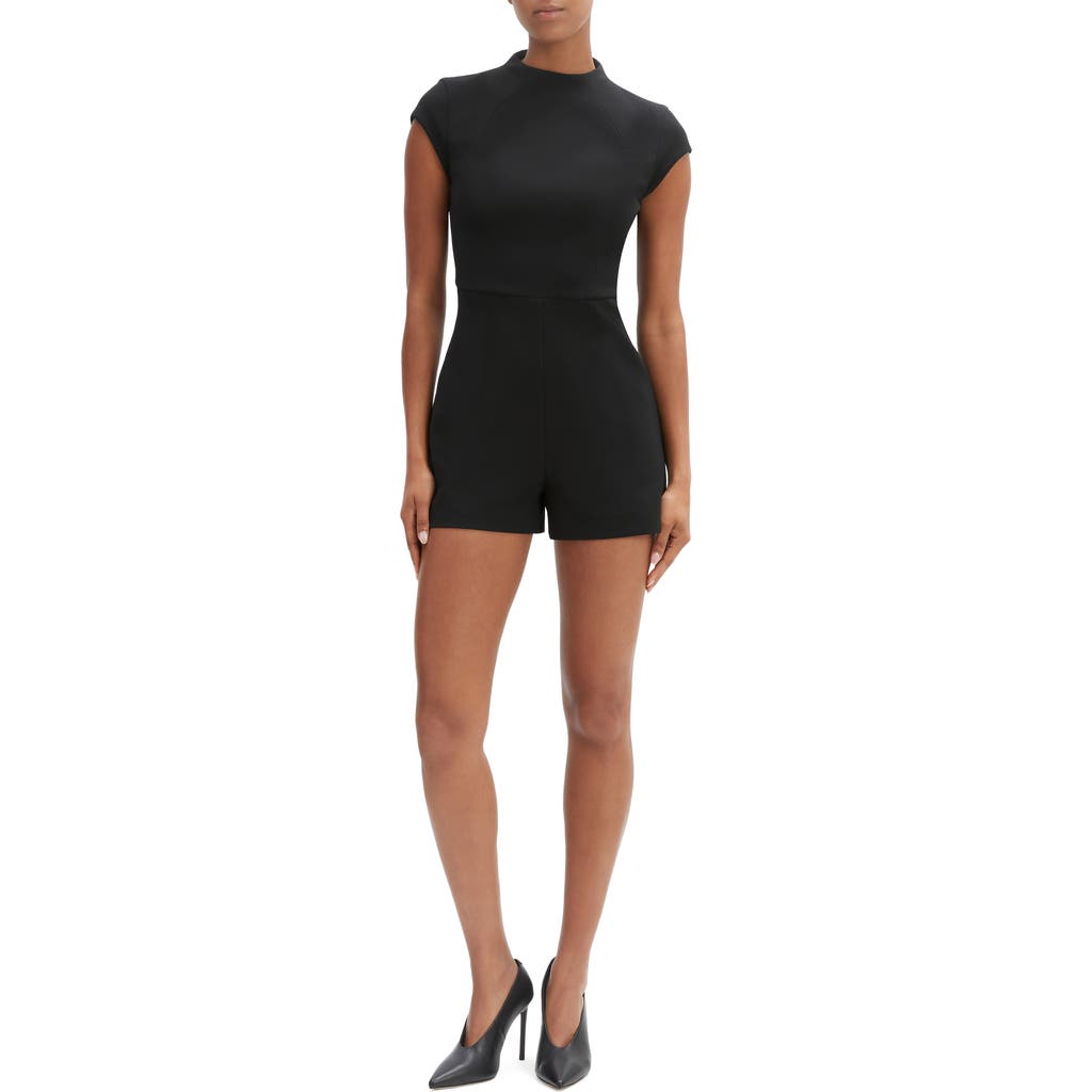Bardot Delphi Cap Sleeve Playsuit In Black