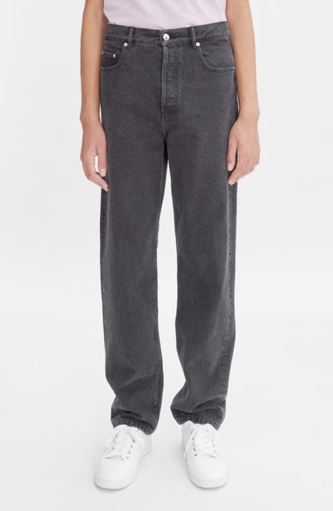 Fairfax Slim Wide Leg Jeans (Washed Black)