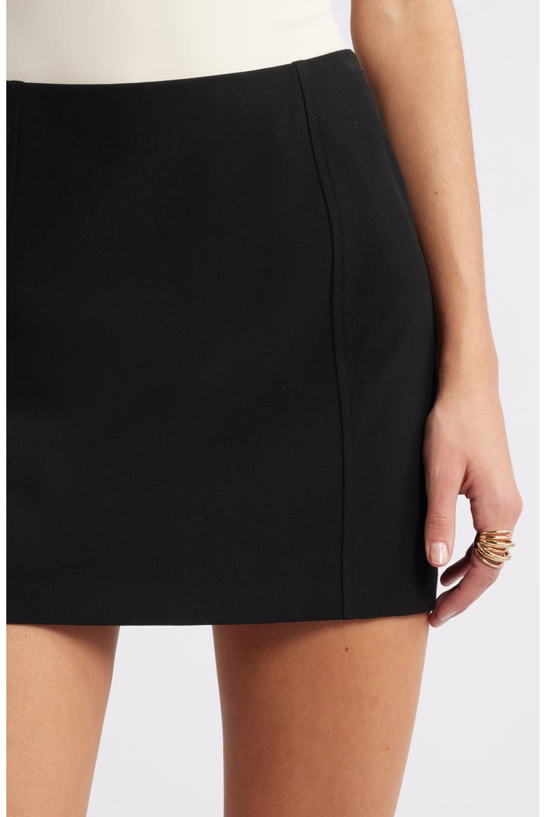 Tailored Miniskirt, Alternate, color, BLACK