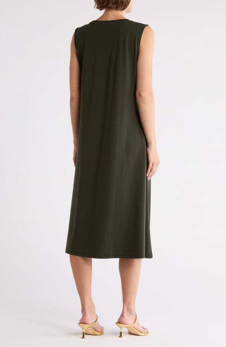Eileen Fisher Sleeveless Jersey Midi Dress, Alternate, color, 