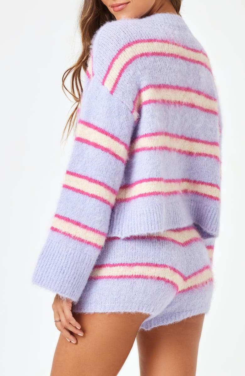 LSPACE Montauk Cover-Up Sweater, Alternate, color, Sandy Dune Stripe