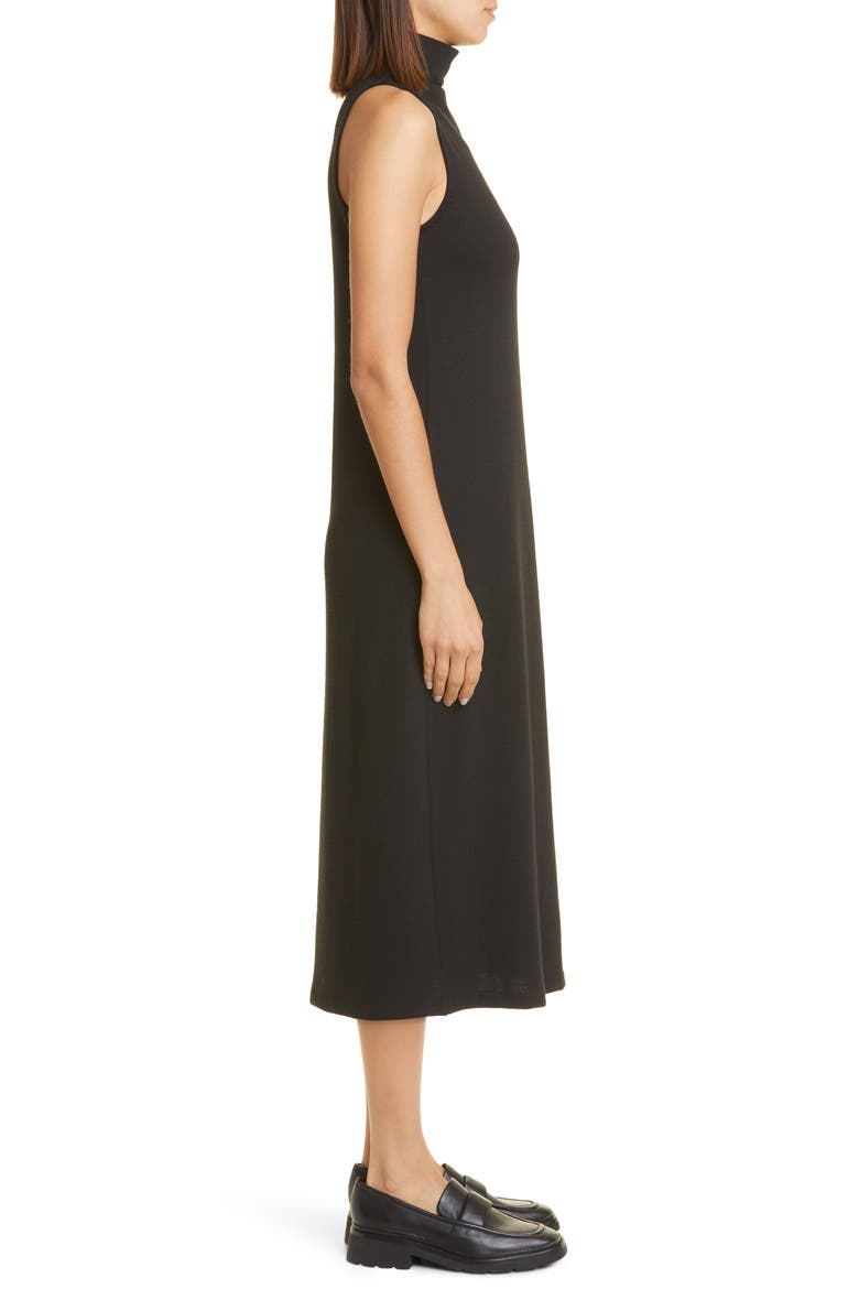 Sleeveless Mock Neck Dress, Alternate, color, BLACK