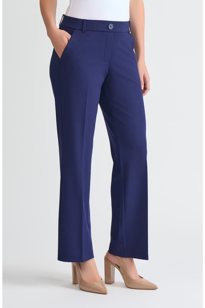 Pull-On Flare Pants, Alternate, color, KASPER NAVY